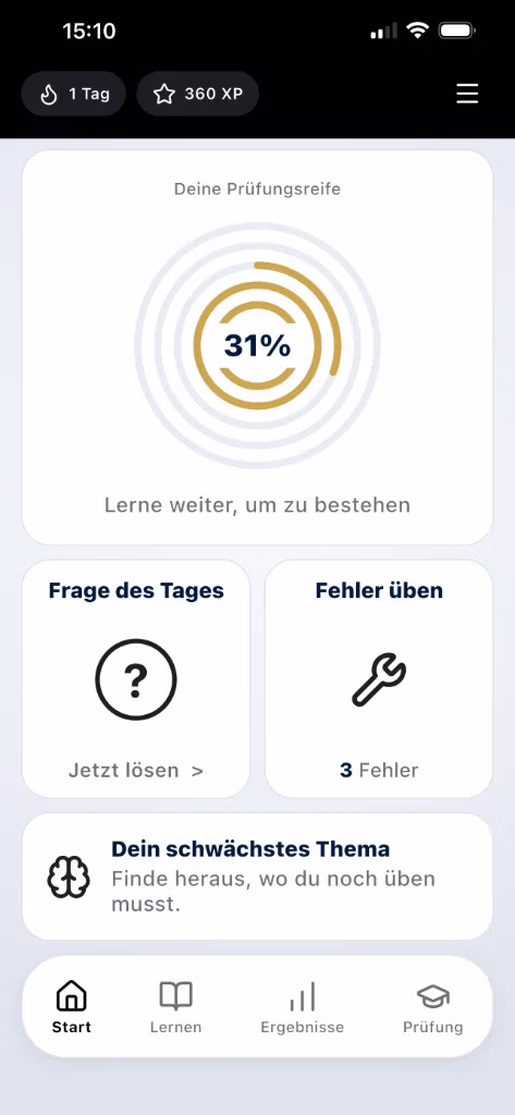 Waffensachkunde Pro App Interface